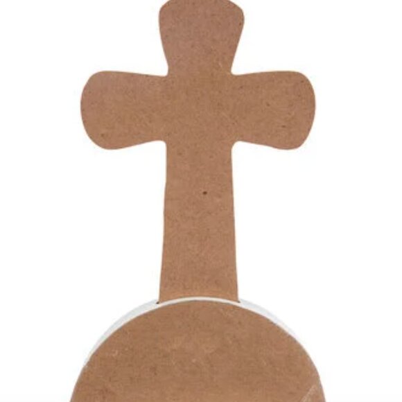 He Is Risen Floral Wood Cross Easter Decoration Spring Decor Holiday Gift - Picture 4 of 4
